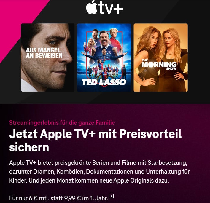 Apple+ Angebot