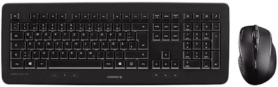 Cherry DW5100 Bundle für 20€ - kabelloses Einsteigerset mit Tastatur (QWERTZ) und optischer Maus (5 Tasten)