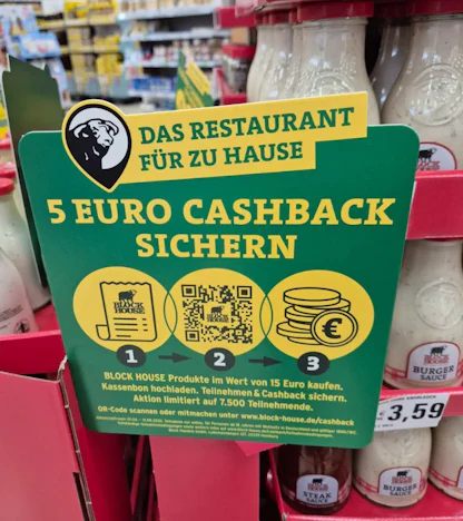 5€ BLOCK HOUSE Cashback ab 15€ Einkaufswert 🥩🔥