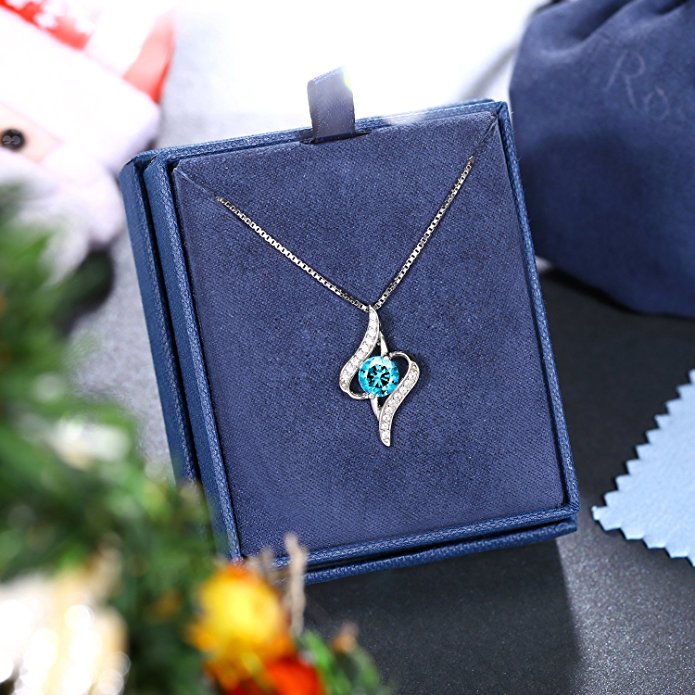 Anhänger Halskette Zirkonia 925er Silber Schmuck " Liebe auf ersten Augenblick 