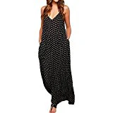 Yidarton Damen Kleid mit V-Ausschnitt