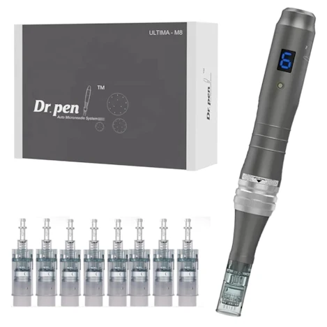 Dr. pen M8 Microneedling Stift | Profi Hautpflege zu Hause mit 8 Sterilen Patronen