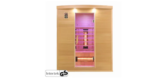 Dewello PIERSON Infrarotkabine für 1.690€ - 3 Personen, 9 Wärmestrahler und LED-Farblichttherapie
