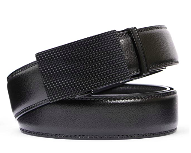 SUOSDEY Herren-Ledergürtel für Jeans mit automatischem Gürtelschnallen, Breite 3,5 cm