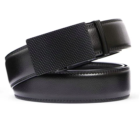 SUOSDEY Herren-Ledergürtel für Jeans mit automatischem Gürtelschnallen, Breite 3,5 cm