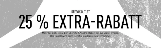 Reebok-Jubiläum: 25% Extra Rabatt - auch auf reduzierte Sale-Artikel