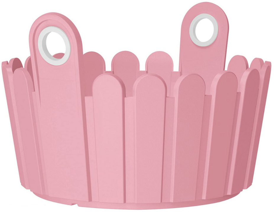 5x Emsa Landhaus Pflanzgefäß für 13€ – Blumenschale in Rosa, Ø26cm