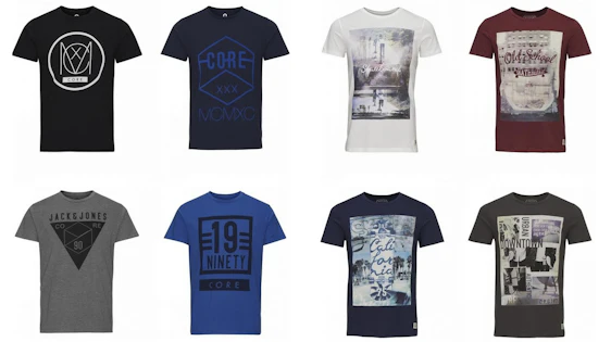 4 Shirts von Jack & Jones für 34€ - bei 8 Shirts sind es nur noch 60€ - 12 verschiedene Modelle stehen zur Auswahl
