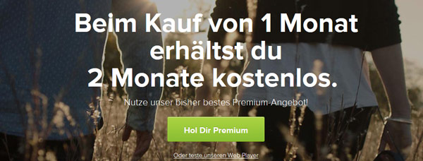 Spotify Premium zum 1. Mal mit Rabatt - 3 Monate zum Preis von 1
