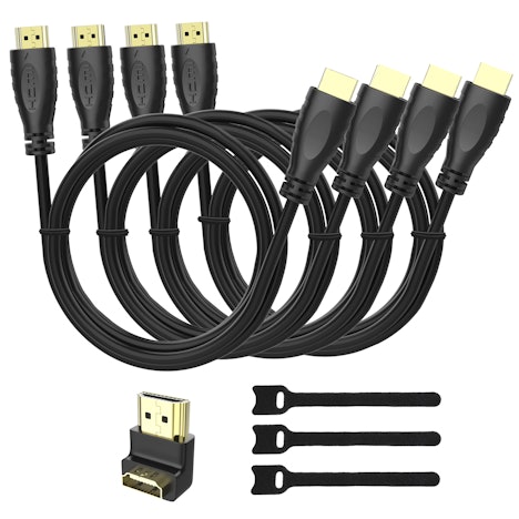 HDMI Kabel 4 Stücke, unterstützt 4K, 18 Gbit/s Übertragungsgeschwindigkeit, nur für 6,99 Euro, Los geht's