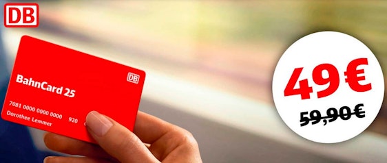 Nur noch heute! BahnCard 25 (2. Klasse) für Deutschland-Ticket-Inhaber:innen nur 49€ – 11€ günstiger