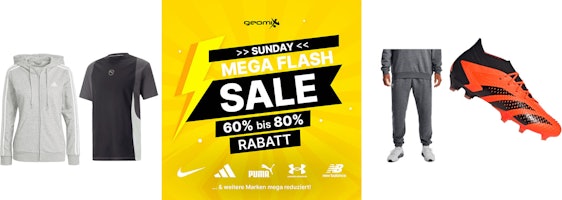 Mega Sunday Flash-Sale bei Geomix – z. B.: Puma Shirt King Top schwarz/grau Gr. S-XXL ab 16€