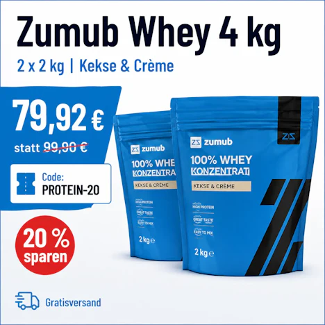 2x 2kg Zumub Whey Konzentrat