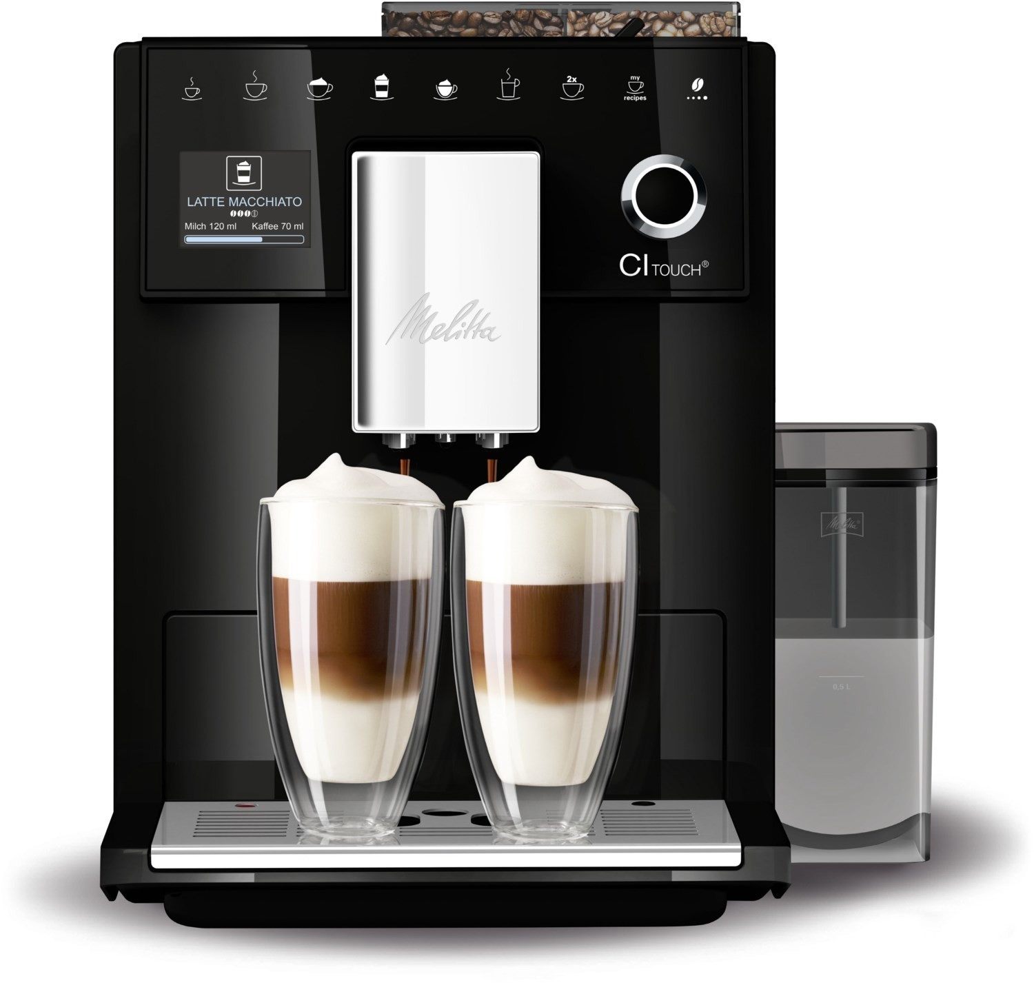 Melitta Caffeo CI Touch F630-102 für 579€ - Kaffeevollautomat mit Milchbehälter, 1,8l, 10 Kaffeevariationen