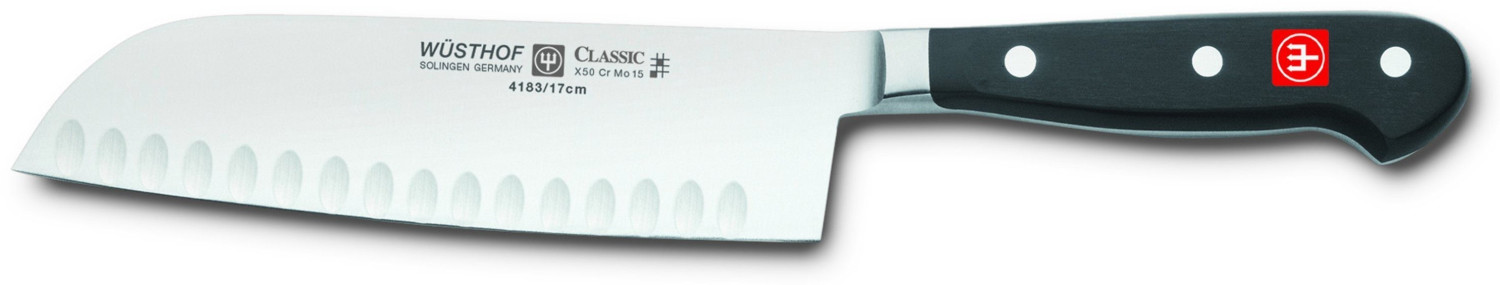 Aktion: Wüsthof Classic Santoku mit Kullenschliff 17 cm (4183) 22% günstiger
