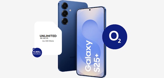 Brandneu! 🔥 Samsung Galaxy S25+ im o2 Mobile Unlimited on Demand für 44€ im Monat - Allnet-Flat mit unbegrenzt 5G/LTE