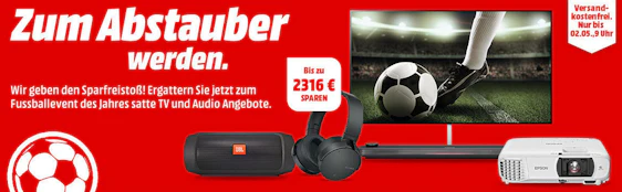Abstauber-Angebote bei Media Markt - z.B. Philips PUS7272 für 649€