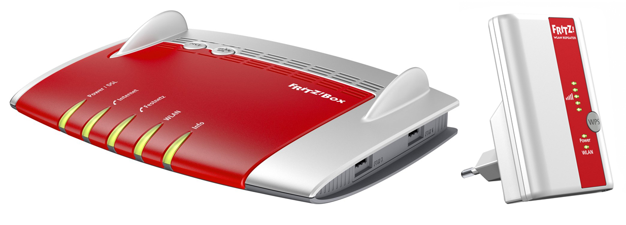 FRITZ!Box 7490 + FRITZ!WLAN Repeater 310 für 157,38 € - Amazon Warehousedeal