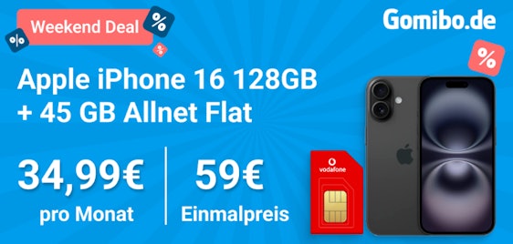 eff GRATIS mit GigaKombi 💚 iPhone 16 mit 55GB Vodafone Allnet-Flat