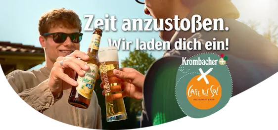 Gratis Krombacher im Café del Sol