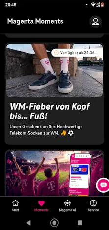 Telekom Socken ab 24.06. gratis bei Magenta Moments (App)