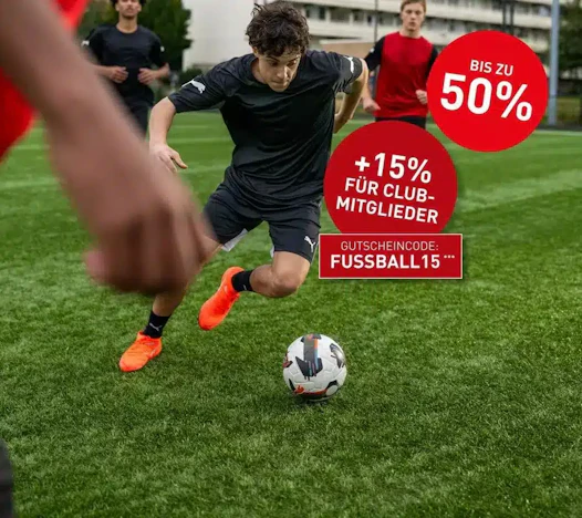 Intersport: Fußballschuhe für bis zu 63,95% Rabatt (50%+15% auf den ermäßigten Betrag)