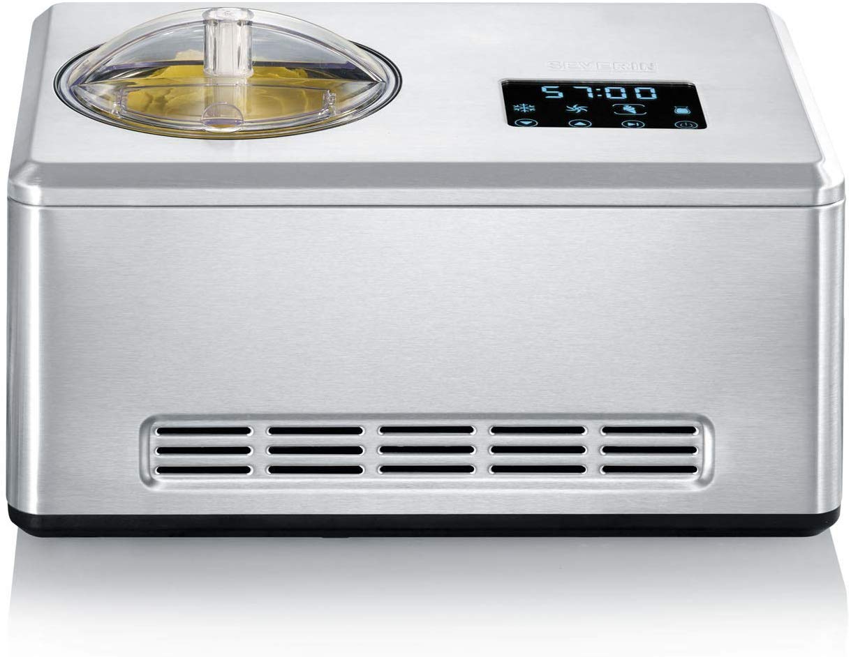 Severin 2-in-1 Eismaschine mit Joghurtfunktion, Inkl. 2 Eisbehälter