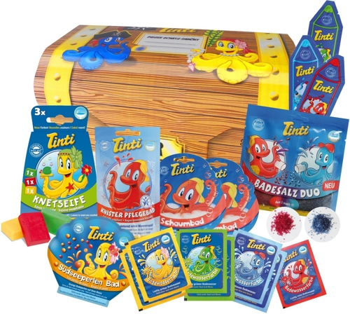 Tinti Schatztruhe Pflegespaß - 18-teilig für 15,99€