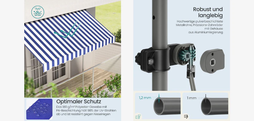 SONGMICS-Klemmmarkise---Detail