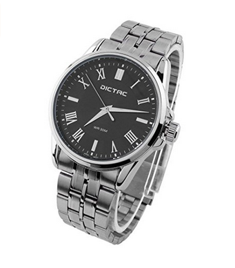 Dictac Herren Armbanduhr mit Edelstahl Uhrarmband japanische Bewegung Business Watch