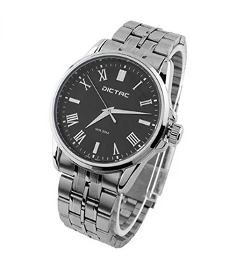 Dictac Herren Armbanduhr mit Edelstahl Uhrarmband japanische Bewegung Business Watch