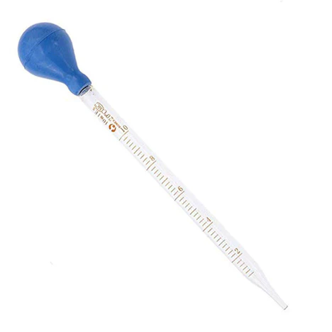 10 ml Glas Teilstrich Tropfpipette Lab Dropper Dropping Pipettieren blauen Gummi-Kopf Pipettierer