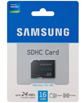 Samsung Standard SDHC 16GB für 4€ - günstigste Speicherkarte Class 6