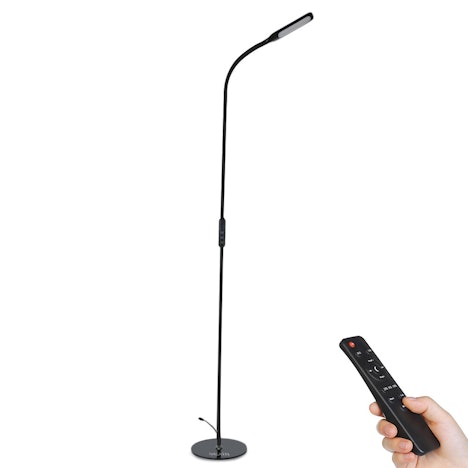 NACATIN U19A 9W LED schwarze Stehleuchte dimmbar mit Fernbedienung und Touch-Schalter