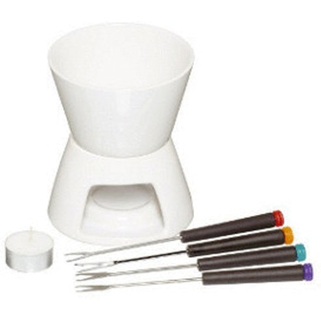 Kitchen Craft Schokoladenfondue-Set weiß mit 4 Gabeln: 22,15€ statt 25,88€