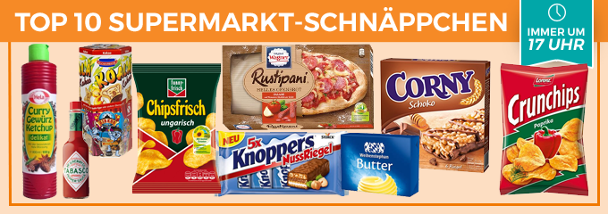 Top 10 Supermarkt Schnäppchen der KW 15 - z. B. Crunchips für 0,88€