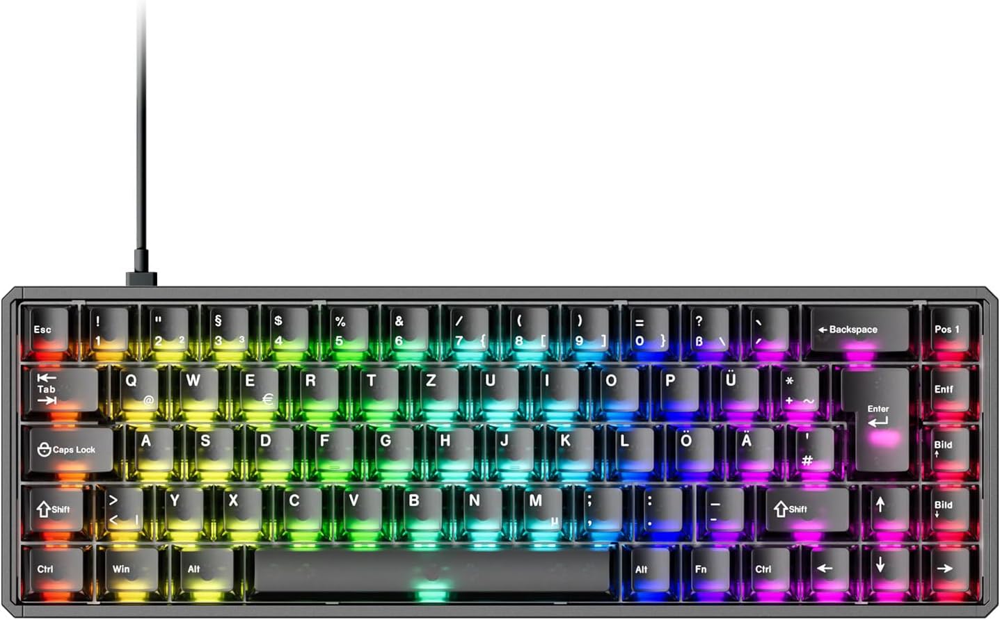 Akko MOD68 HE ISO DE QWERTZ Magnetische Gaming-Tastatur 65% 8K Polling Rate