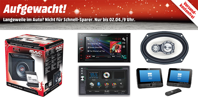 Aktion für Autos bei Media Markt - z.B. Mac Audio Set Mac Xtreme 4000 - Lautsprecher, Verstärker, Bassbox für 89€ *UPDATE*