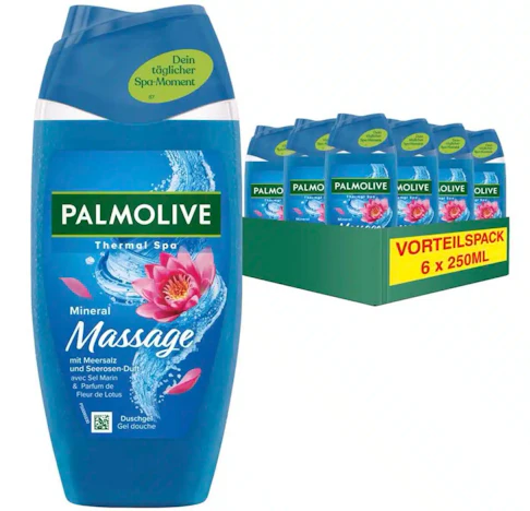 Palmolive Duschgel Thermal Spa Mineral Massage, Körperpflege18x250ml für 14,98€(statt 26,10€)