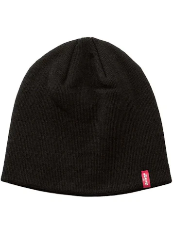 Levi's Unisex Otis Beanie Strickmütze in schwarz für 9€(statt 17,99€)