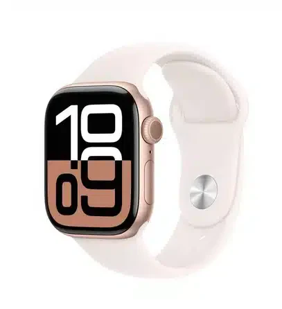 Apple Watch Series 10 GPS 46 mm (Aluminiumgehäuse Rosegold, Sportarmband Blassrosa - M/L) für 305,99€ statt 344,95€