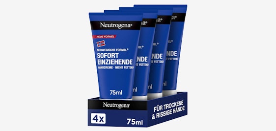 4x Neutrogena Handcreme für 10€ - sofort einziehend, nicht fettend, 75ml