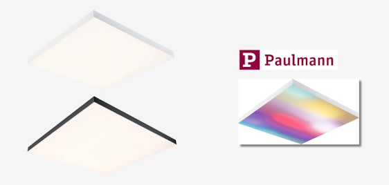 Paulmann LED Panelleuchte Loria Rainbow für 30€ 💡 RGB-Lichtfarbe, dimmbar, Fernbedienung