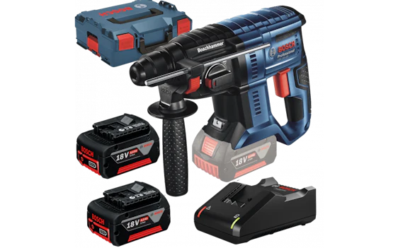 BOSCH Akku-Bohrhammer GBH 18V-20 + 2x 4,0 Ah Akkus + Ladegerät GAL18V-40 in L-Boxx für 239,99 EUR inkl. Versand