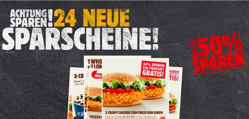 Burger King Gutscheine gültig bis 11.09.2015