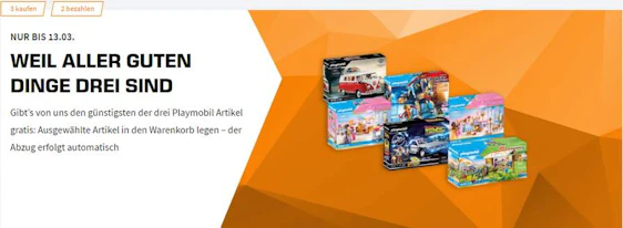 3 für 2 Playmobil-Aktion bei Saturn – 197 Aktionsprodukte zur Auswahl
