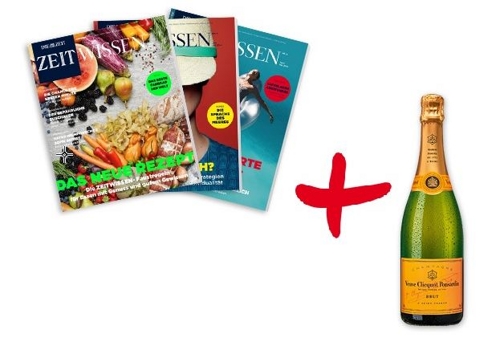 "ZEIT WISSEN" Probe Abo + Champagner Veuve Clicquot Ponsardin (Wert von 39,42€) für 12€