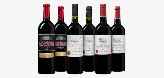 Bordeaux Weinpaket: 6 Flaschen fruchtig-intensiver Rotwein für 45€ - inkl. 2x Bio-Wein