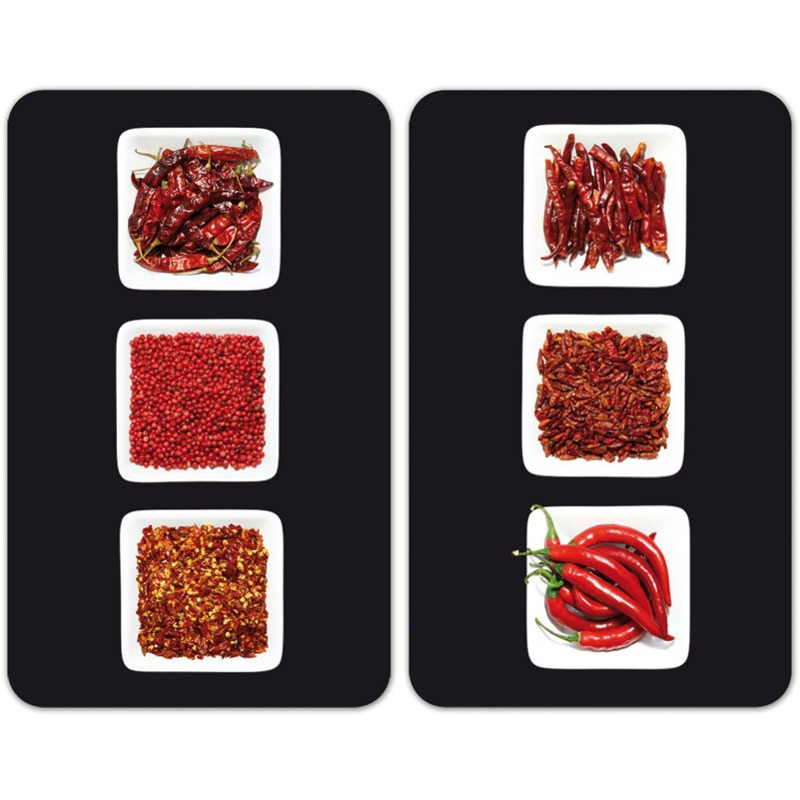 Wenko Abdeckplatten 2er Set  Chili  schwarz/ rot: 21,31€ statt 23,99€