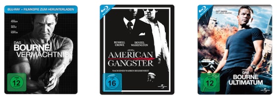 3 Blu-rays für 25€ bei Amazon - insgesamt 340 Titel zur Auswahl